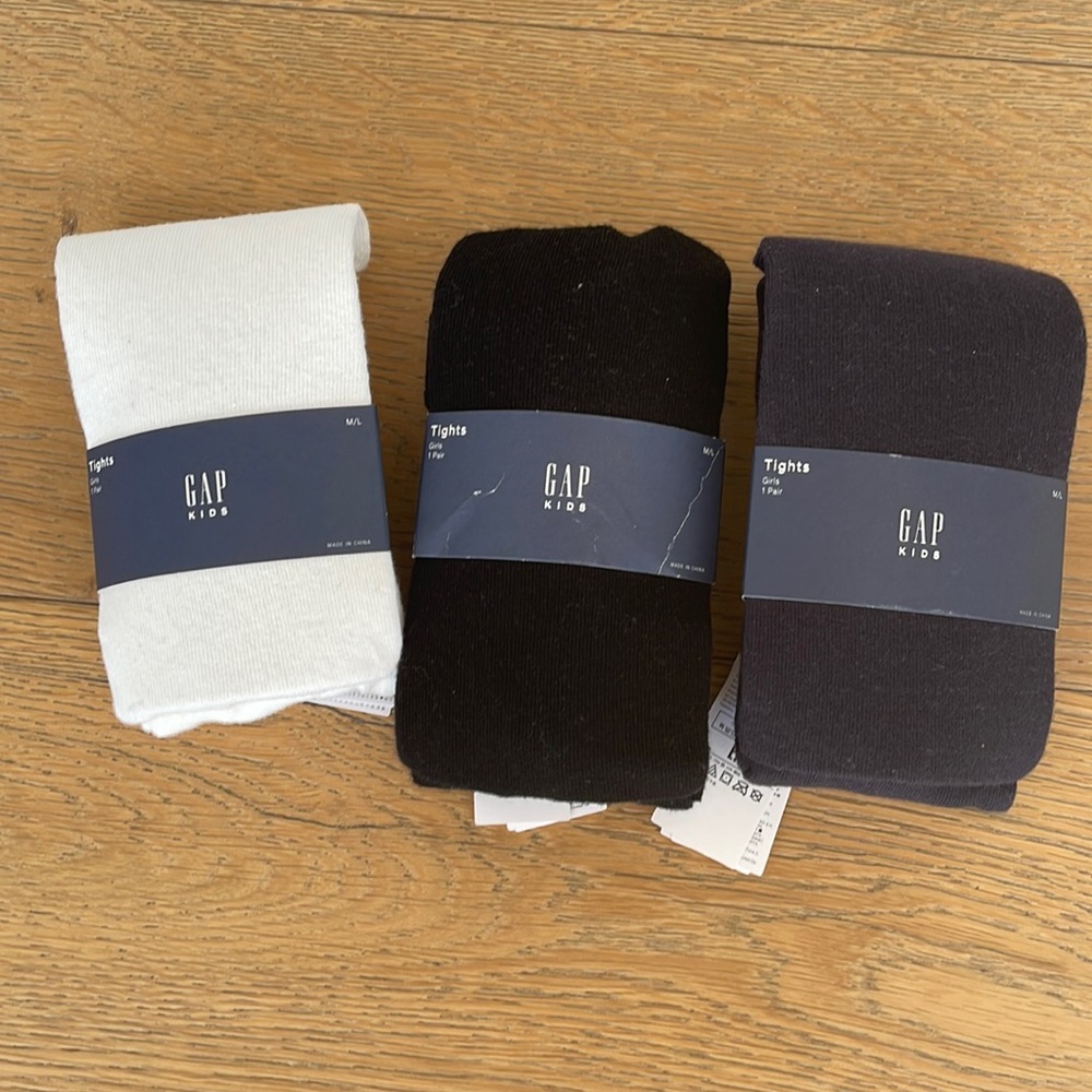 Gap girls M/L cotton tights NWT